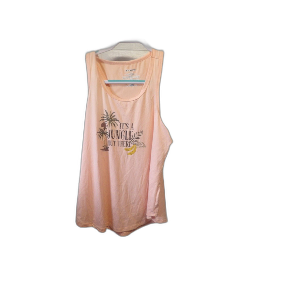 JOYSPUN Pink Tank Top Size S 'It's A Jungle Out There"